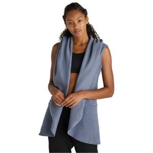 SOFFE Curves Rebelicious Boucle Gray Hooded Open Front Longline Cardigan…